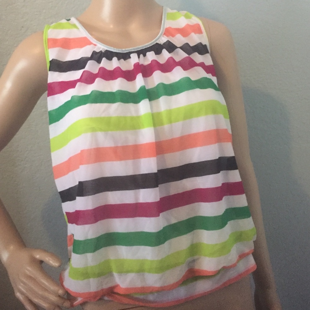 Worthington Sleeveless Striped Tank Top Size M